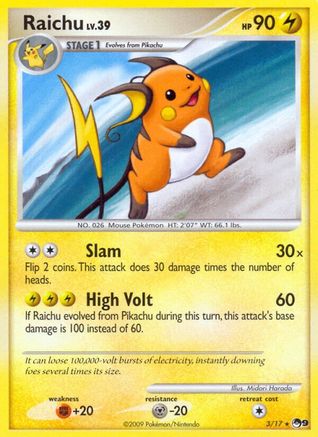 Raichu 003/017  POP Series 9 - Rare
