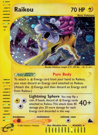 Raikou (H26) (H26) H26  - Holofoil Skyridge - Holo Rare