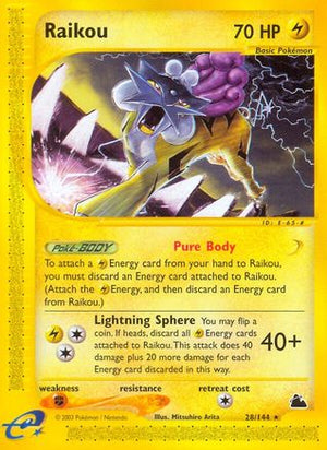 Raikou 028  Skyridge - Rare