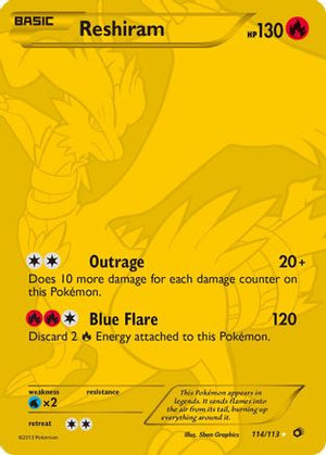 Reshiram (114 Full Art Secret Rare) (114 Full Art Secret Rare) 114  - Holofoil Legendary Treasures - Secret Rare