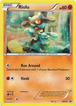 Riolu (Cosmos Holo) BW33  - Holofoil Black and White Promos - Promo