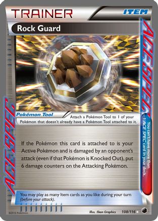 Rock Guard 108  - Holofoil Plasma Freeze - Rare Ace