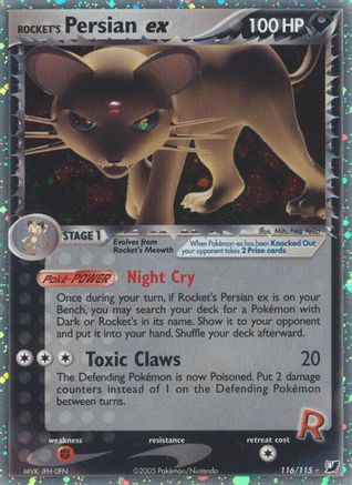 Rocket's Persian ex 116  - Holofoil Unseen Forces - Secret Rare