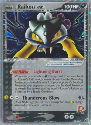 Rocket's Raikou ex 108  Deoxys - Secret Rare