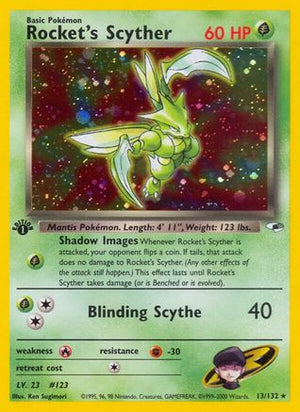 Rocket's Scyther 13/132  - 1st Edition Holofoil Gym Heroes - Holo Rare