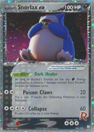 Rocket's Snorlax ex 104  - Holofoil Team Rocket Returns - Ultra Rare