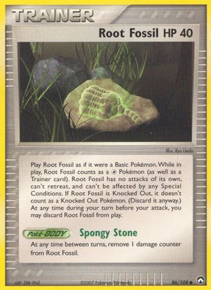 Root Fossil 086  - Reverse Holofoil Power Keepers - Common