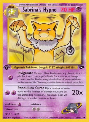 Sabrina's Hypno 56/132  - 1st Edition Gym Challenge - Uncommon