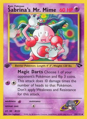Sabrina's Mr. Mime 59/132  - 1st Edition Gym Challenge - Uncommon