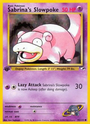 Sabrina's Slowpoke 95/132  - 1st Edition Gym Heroes - Common