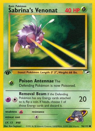Sabrina's Venonat 96/132  - 1st Edition Gym Heroes - Common