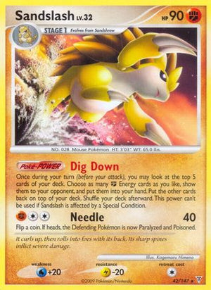 Sandslash 042  - Reverse Holofoil Supreme Victors - Rare
