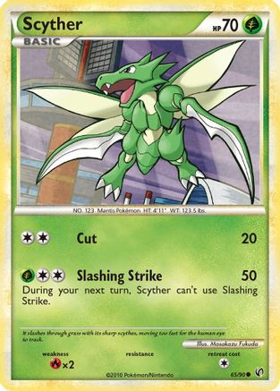 Scyther (65) (65) 065  - Reverse Holofoil Undaunted - Common