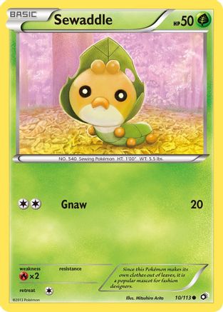 Sewaddle (10) (10) 010  Legendary Treasures - Common