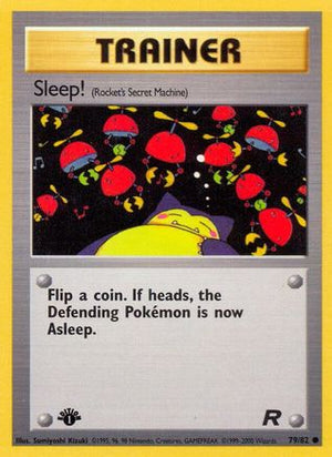 Sleep! (Rocket's Secret Machine) 079/82  - 1st Edition Team Rocket - Common