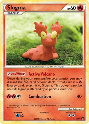 Slugma 067/90  - Reverse Holofoil Undaunted - Common