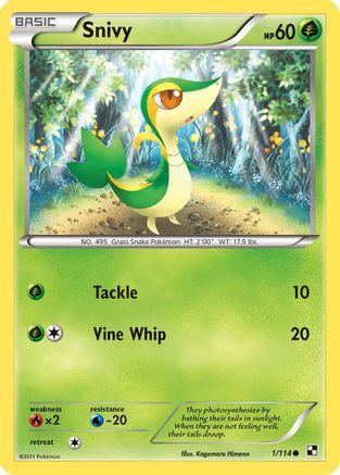 Snivy (1) (1) 001/114  Black and White - Common