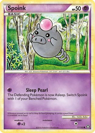 Spoink 077  - Reverse Holofoil Triumphant - Common