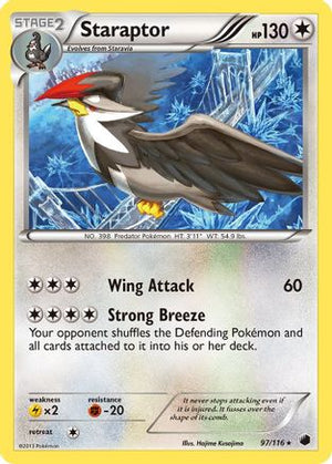 Staraptor 097  - Reverse Holofoil Plasma Freeze - Rare