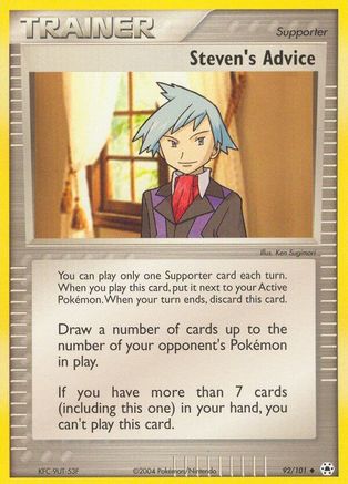 Steven's Advice 092/101  Hidden Legends - Uncommon