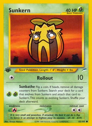 Sunkern 083/105  - 1st Edition Neo Destiny - Common
