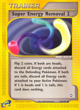 Super Energy Removal 2 134  - Reverse Holofoil Aquapolis - Uncommon