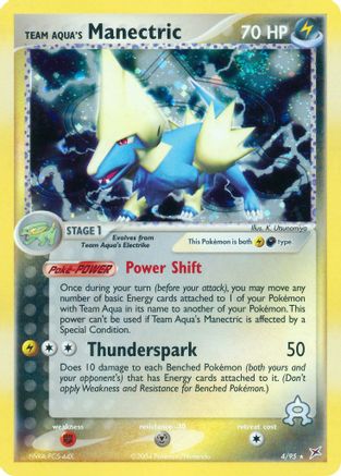 Team Aqua's Manectric 004/95  - Holofoil Team Magma vs Team Aqua - Holo Rare
