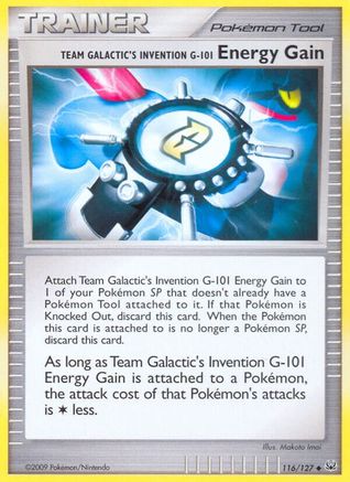 Team Galactic's Invention G-101 Energy Gain 116/127  Platinum - Uncommon