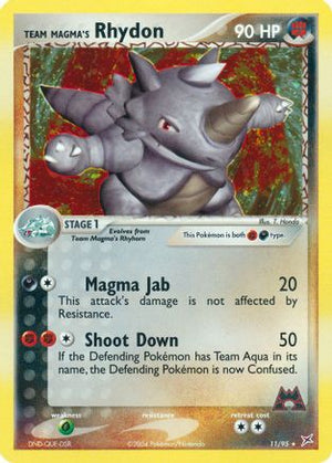 Team Magma's Rhydon 011/95  - Holofoil Team Magma vs Team Aqua - Holo Rare