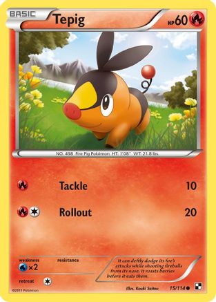 Tepig (15) (15) 015/114  Black and White - Common