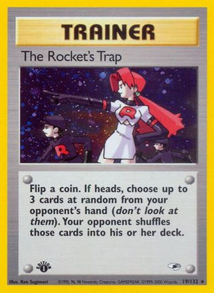 The Rocket's Trap 19/132  - 1st Edition Holofoil Gym Heroes - Holo Rare