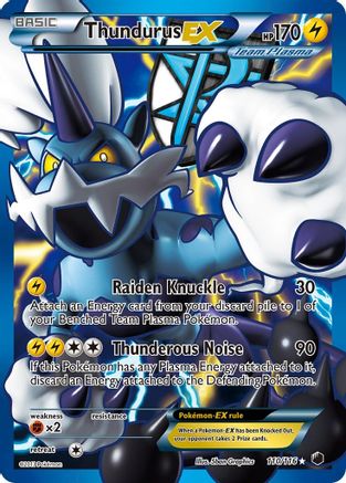 Thundurus EX (Team Plasma) (110 Full Art) (Team Plasma)  110  - Holofoil Plasma Freeze - Ultra Rare