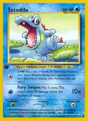 Totodile 81/111  - 1st Edition Neo Genesis - Common
