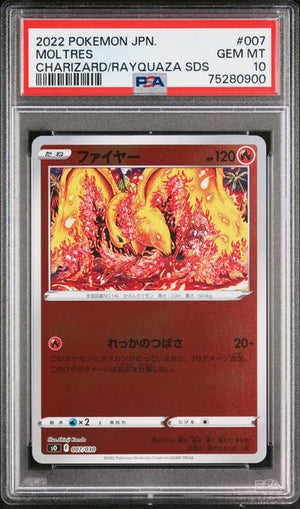 PSA 10 Moltres 007/030 - Japanese Charizard/Rayquaza Deck (0900)