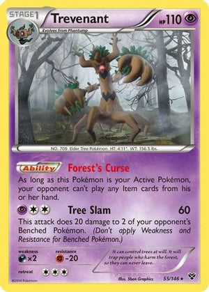Trevenant 055/146  - Reverse Holofoil XY Base Set - Holo Rare