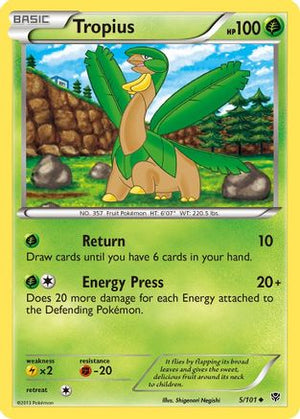 Tropius 005/101  - Reverse Holofoil Plasma Blast - Uncommon