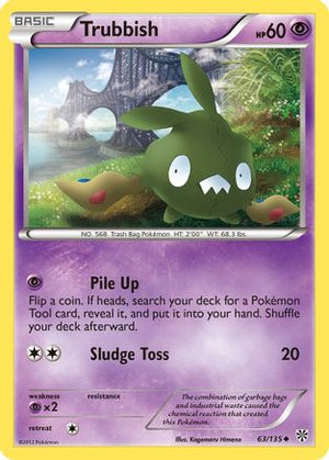 Trubbish (63) (63) 063  - Reverse Holofoil Plasma Storm - Uncommon