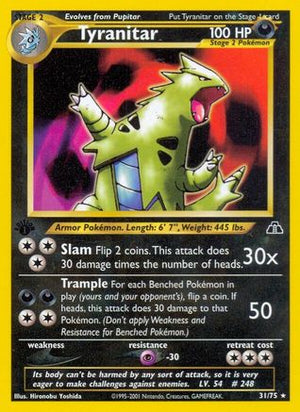 Tyranitar 31/75  - 1st Edition Neo Discovery - Rare