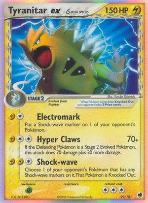 Tyranitar ex (Delta Species) 099  - Holofoil Dragon Frontiers - Ultra Rare