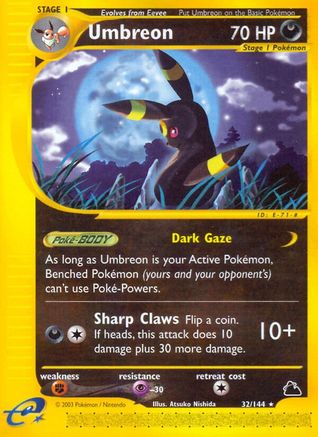 Umbreon (32) (32) 032  - Reverse Holofoil Skyridge - Rare