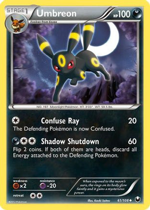 Umbreon (61) (61) 061/108  - Reverse Holofoil Dark Explorers - Uncommon