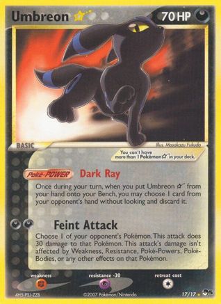 Umbreon Star 017  POP Series 5 - Ultra Rare