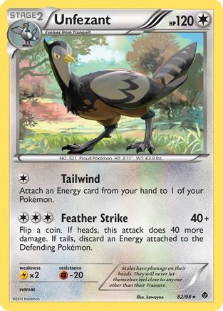 Unfezant 082  Emerging Powers - Rare