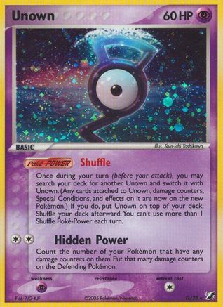 Unown (G) (G) 00G  - Holofoil Unseen Forces - Holo Rare