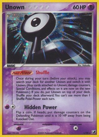 Unown (L) (L) 00L  - Holofoil Unseen Forces - Holo Rare