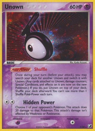 Unown (T) (T) 00T  - Holofoil Unseen Forces - Holo Rare