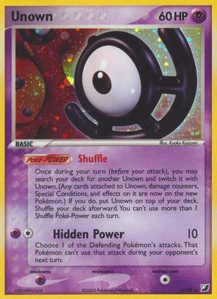 Unown (U) (U) 00U  - Holofoil Unseen Forces - Holo Rare