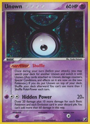 Unown (V) (V) 00V  - Holofoil Unseen Forces - Holo Rare