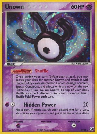 Unown (W) (W) 00W  - Holofoil Unseen Forces - Holo Rare