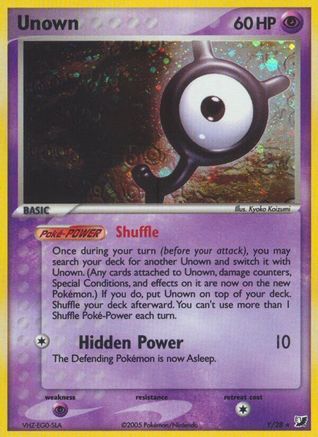 Unown (Y) (Y) 00Y  - Holofoil Unseen Forces - Holo Rare